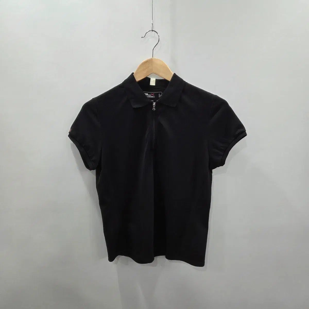 POLO RALPH LAUREN RLX ウィメンズ ナイロン ハーフジップアップ カラーTシャツ M