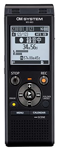 OM SYSTEM WS-883 BLK 語学学習/講義録音/会議録音/議事録/リニアPCM録音/外部メモリ対応ｍａ
