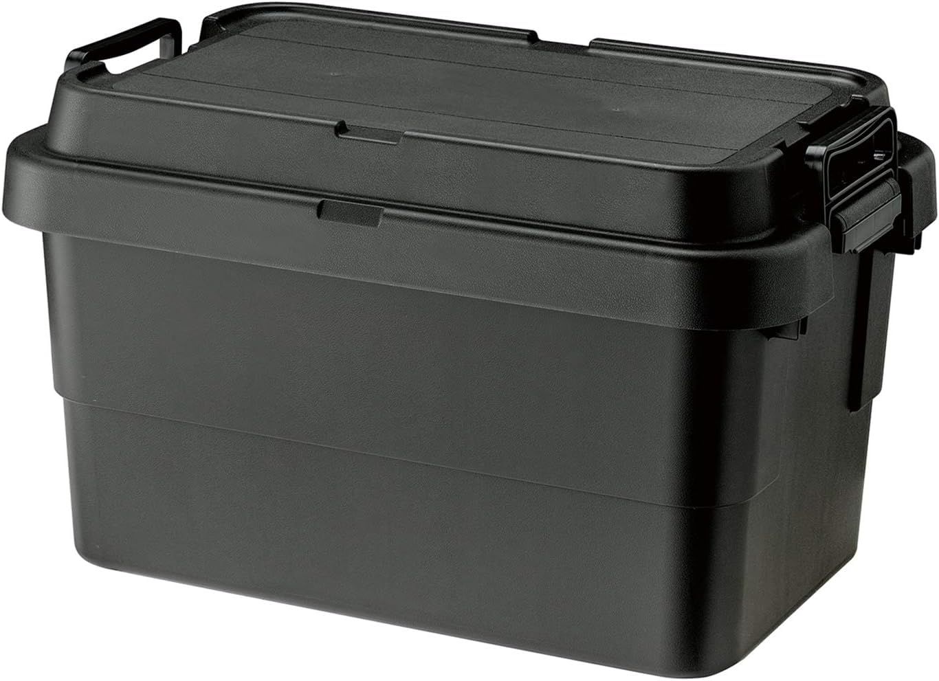 リス(RISU) 収納ボックス トランクカーゴ 50L ブラック 日本製 TC-50S コンテナ ボックス スタッキング 屋外収納 キャンプ 防水 GHON108ｍａ