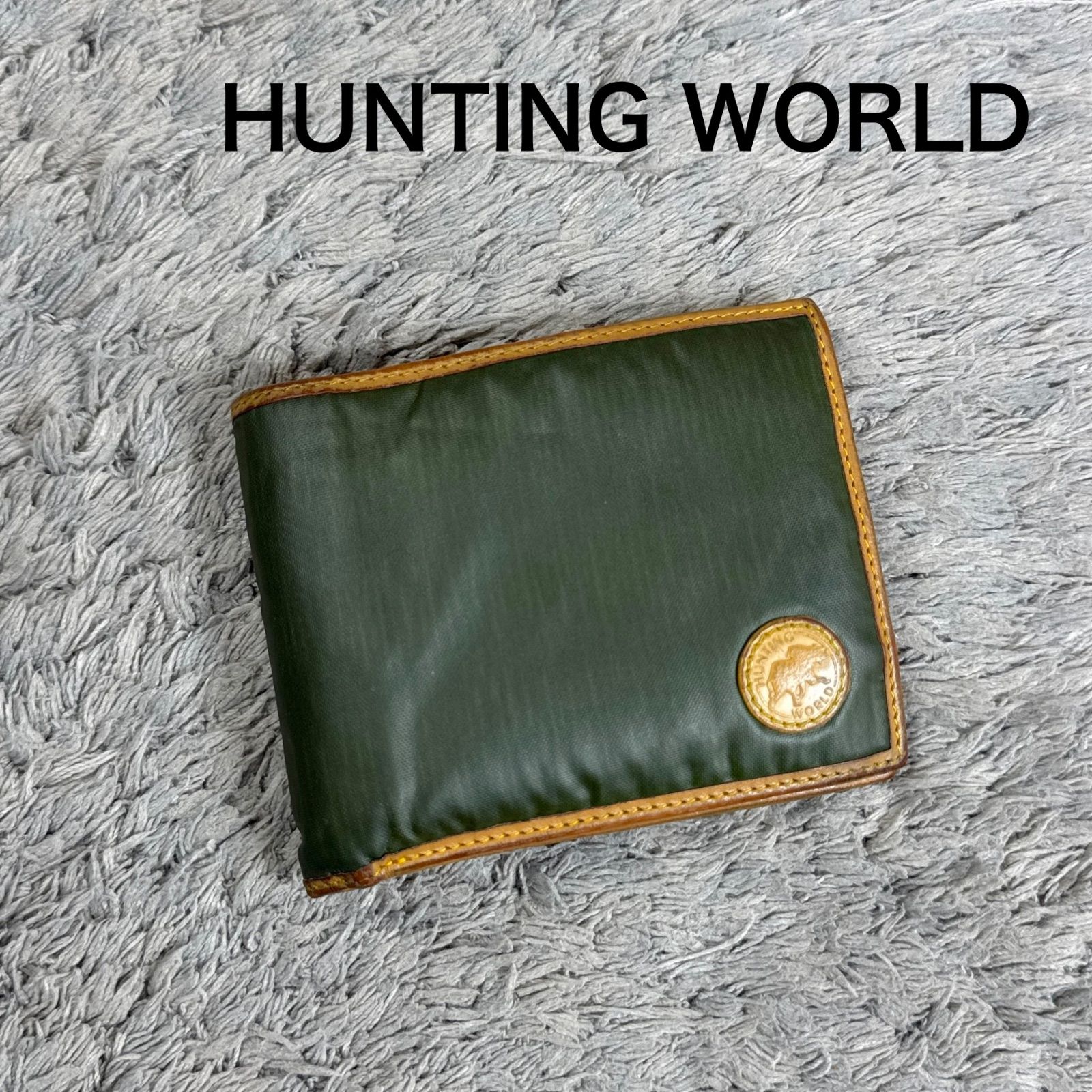 HUNTING WORLD ハンティングワールド 二つ折り財布 ナイロン レザー
