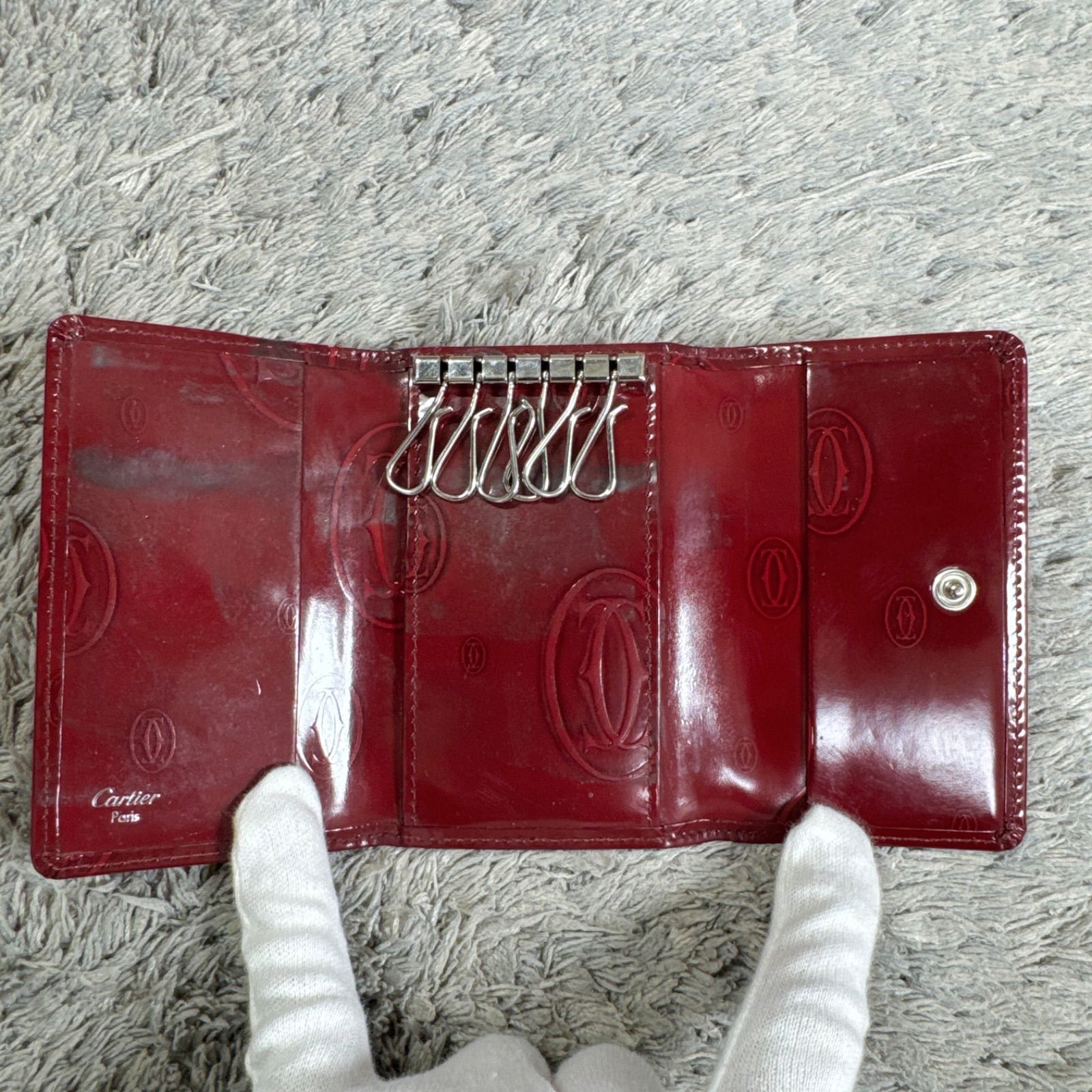 Cartier カルティエ ハッピーバースデー 6連 キーケース エナメル
