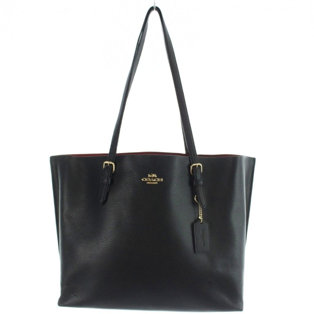 コーチ COACH トートバッグ ハンドバッグ レザー 黒 ブラック 1671 /YI11