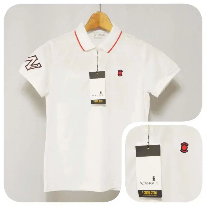 WIDE ANGLE ワイドアングル W.ANGLE ワイドアングル 白 機能性 ゴルフ PK Tシャツ レディース 95サイズ