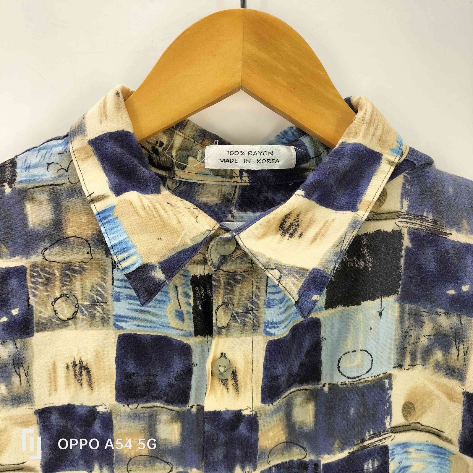 ピエールカルダン pierre cardin 00S レーヨン 100% ペイント 総柄 S/S ピエールカルダン pierre cardin 00S レーヨン 100% ペイント 総柄 S/S