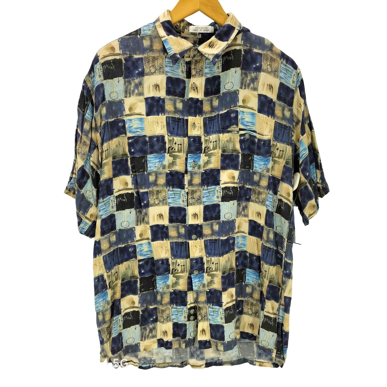 ピエールカルダン pierre cardin 00S レーヨン 100% ペイント 総柄 S/S