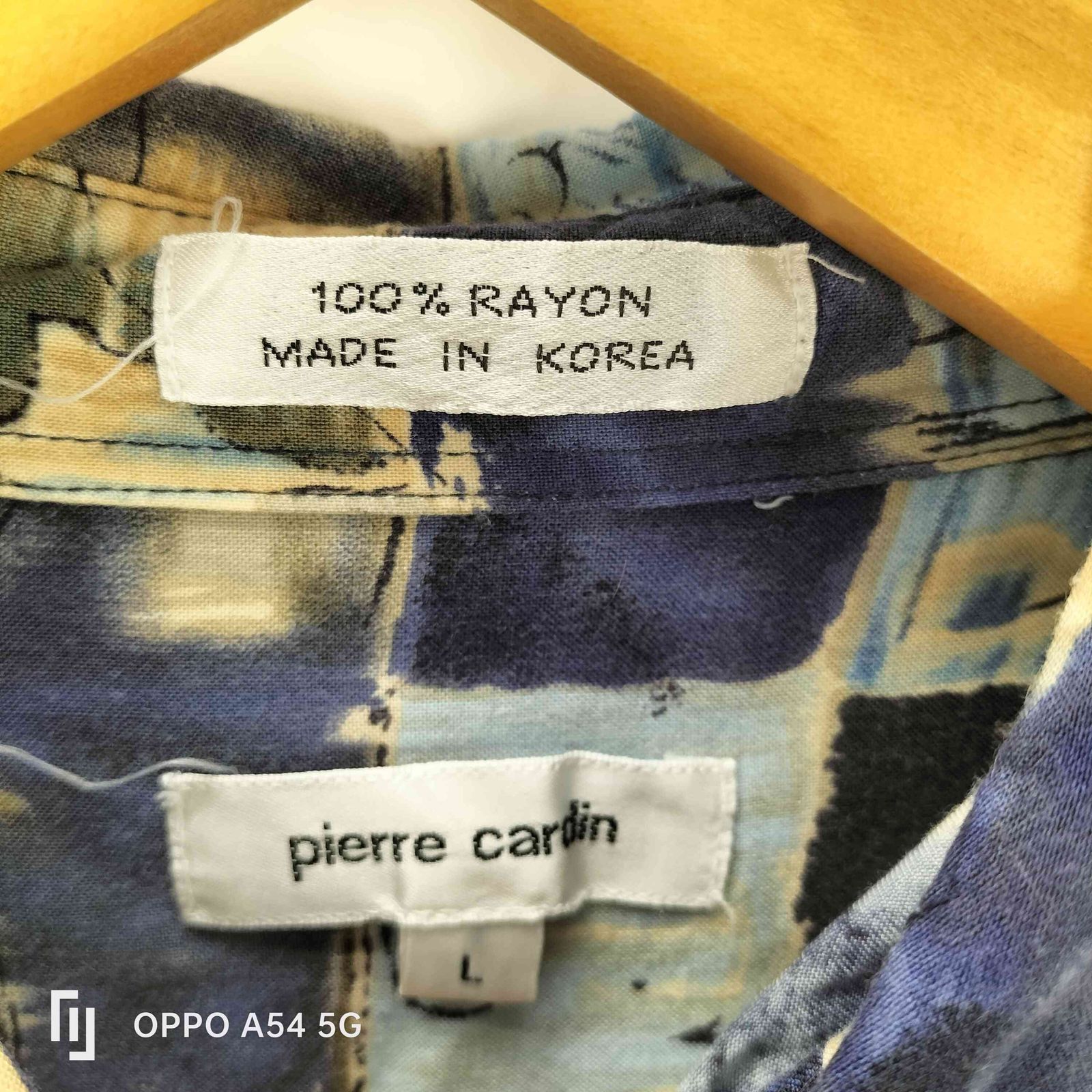 ピエールカルダン pierre cardin 00S レーヨン 100% ペイント 総柄 S/S