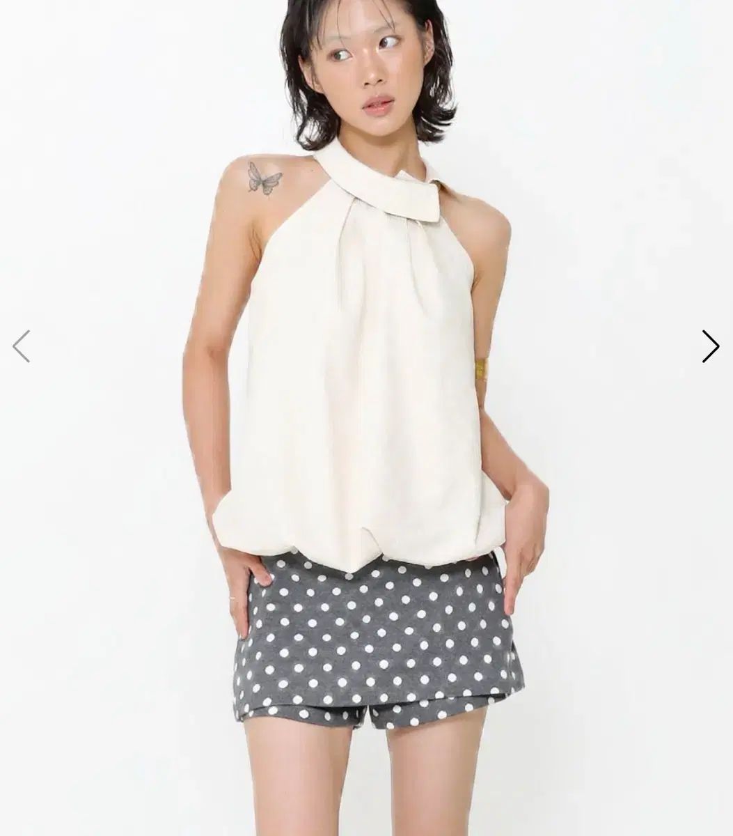 九井一 ココドット ローフィットパンツスカート チャコール Co Co Dot Low-Fit