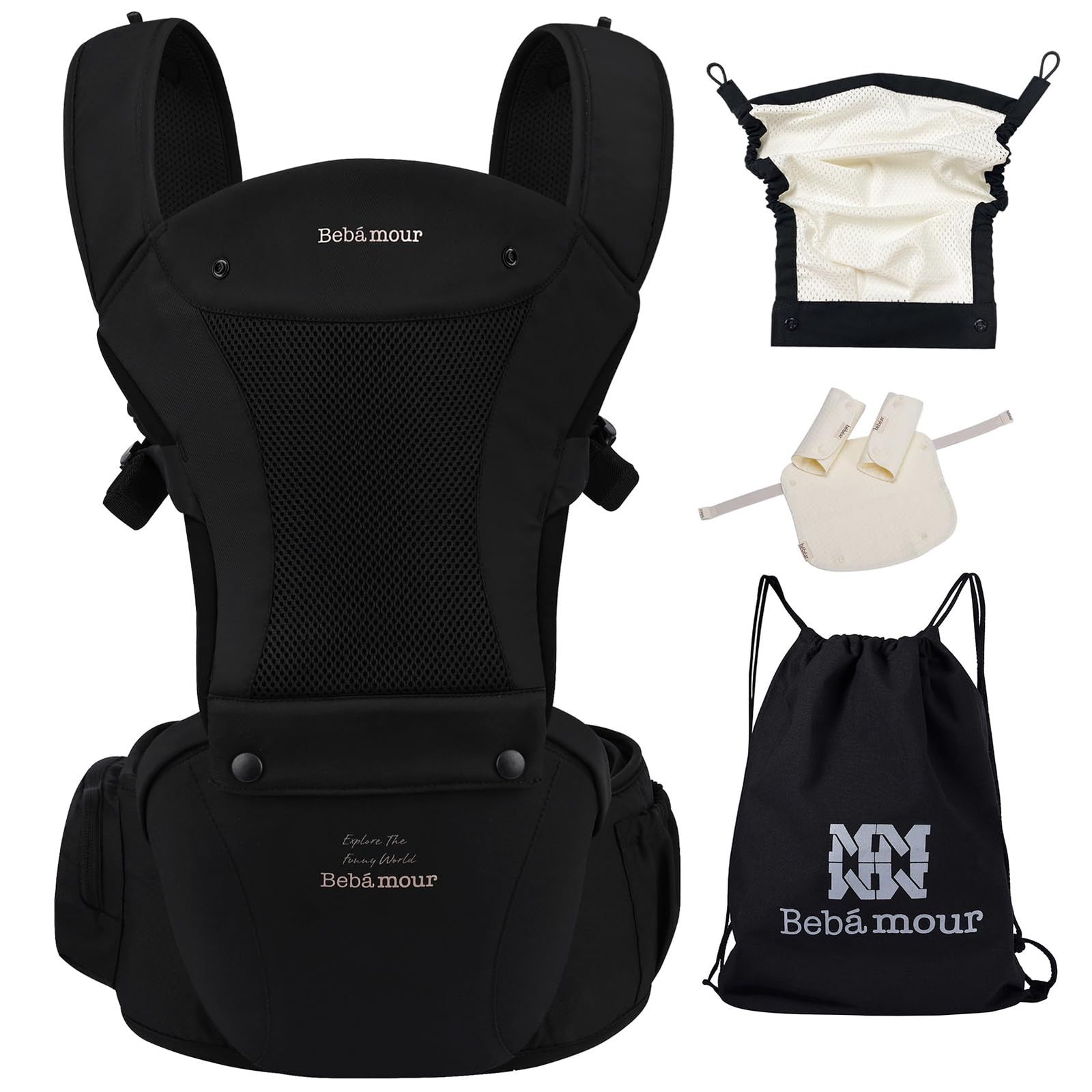 【在庫セール】Bebamour 抱っこひも ヒップシート 軽量 通気メッシュ ベ Amazon.co.jp: 【ベビーアムール】Bebamour 抱っこひも ヒップシート