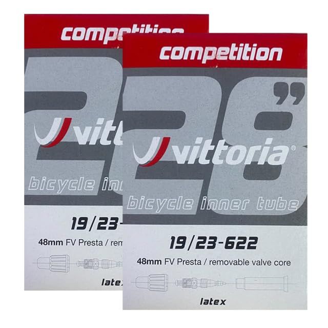 Vittoria Latex ラテックス チューブ 2個セット RVC 700c 仏式48mm ビットリア [並行輸入品]pms
