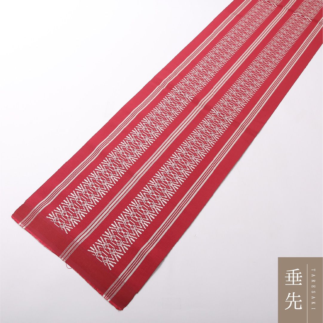 特価！八寸名古屋帯 Aランク 帯丈392cm 正絹 全通 松葉仕立て 帯端のみ