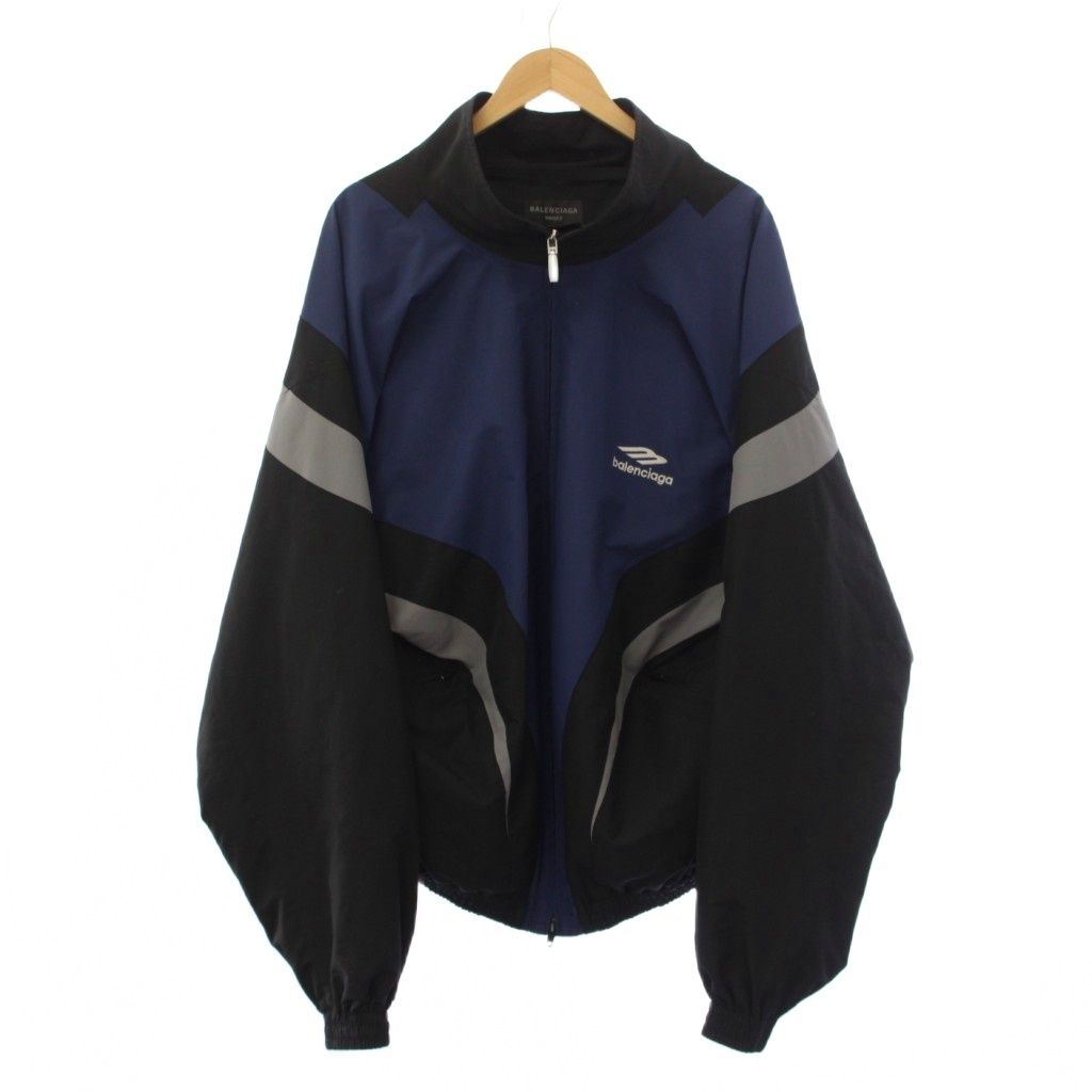 美品バレンシアガ  オフショルダートラックジャケットブルゾン M バレンシアガ BALENCIAGA 24SS 3B SPORTS ICON OFF SHOULDER TRACKSUIT