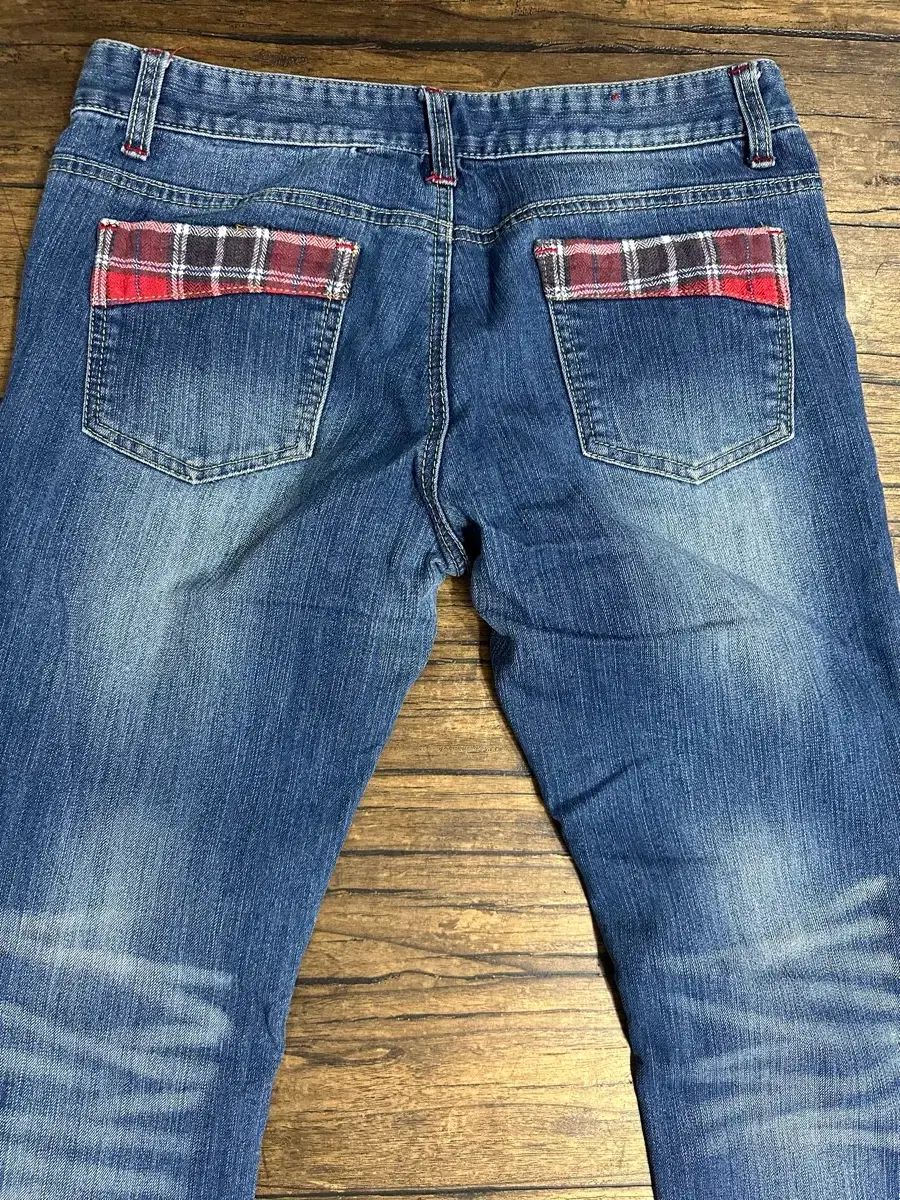 Y2K HD WORKS チェックポケット デニムパンツ 30