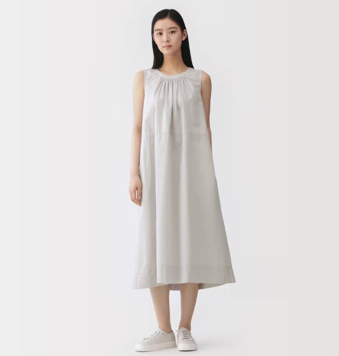 MUJI Labo ムジラボ 無印良品 25SS 和紙混高密度ポプリン ノースリーブ