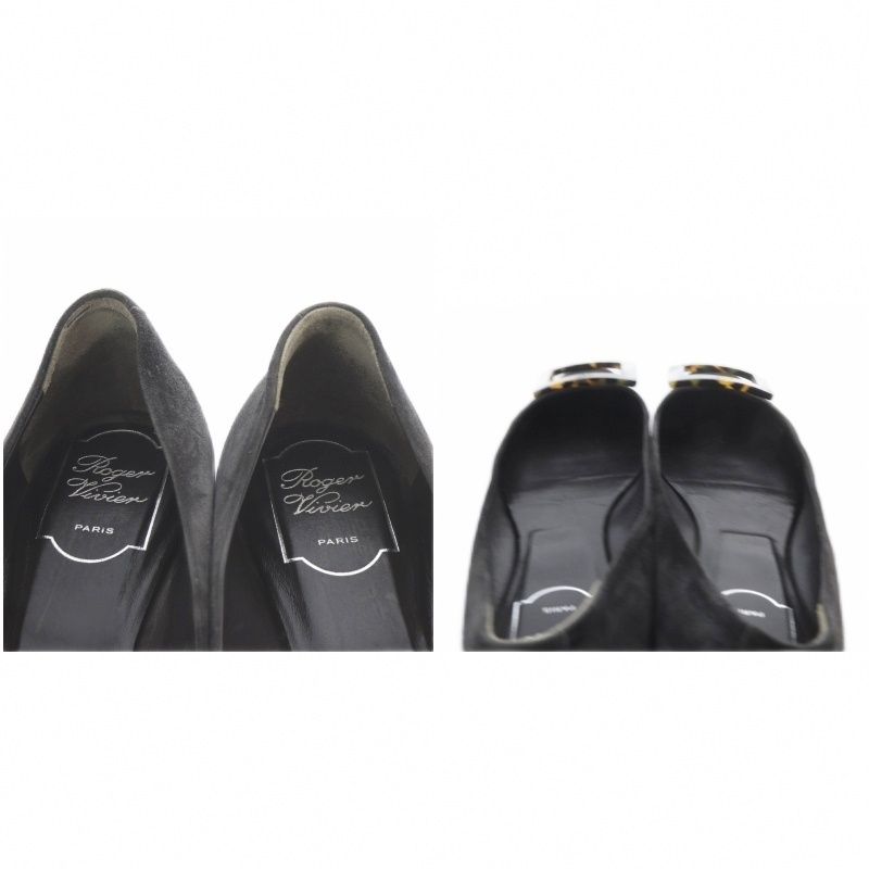 ロジェヴィヴィエ ROGER VIVIER パンプス フラット ヌバック スクエア ロジェヴィヴィエ ROGER VIVIER パンプス フラット ヌバック スクエア