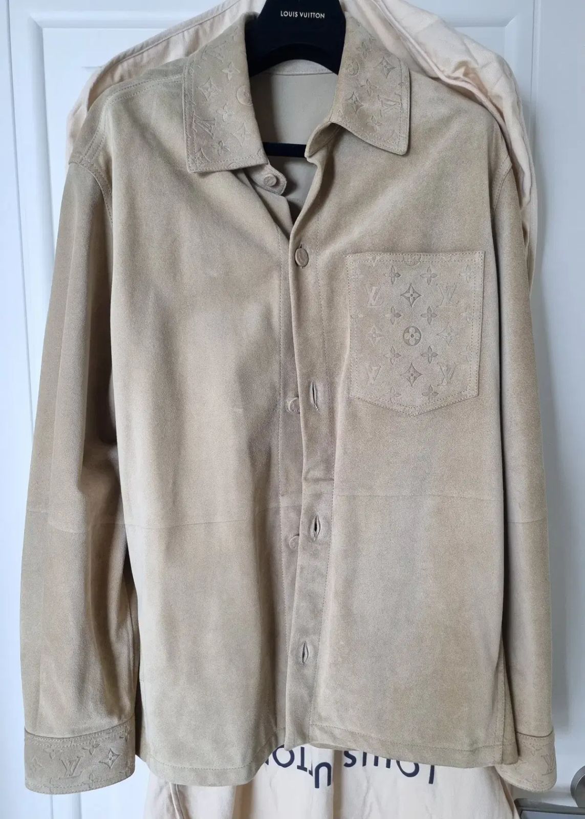 百貨店購入 新品級 Louis Vuitton スウェード シャツ ジャケット 48サイズ