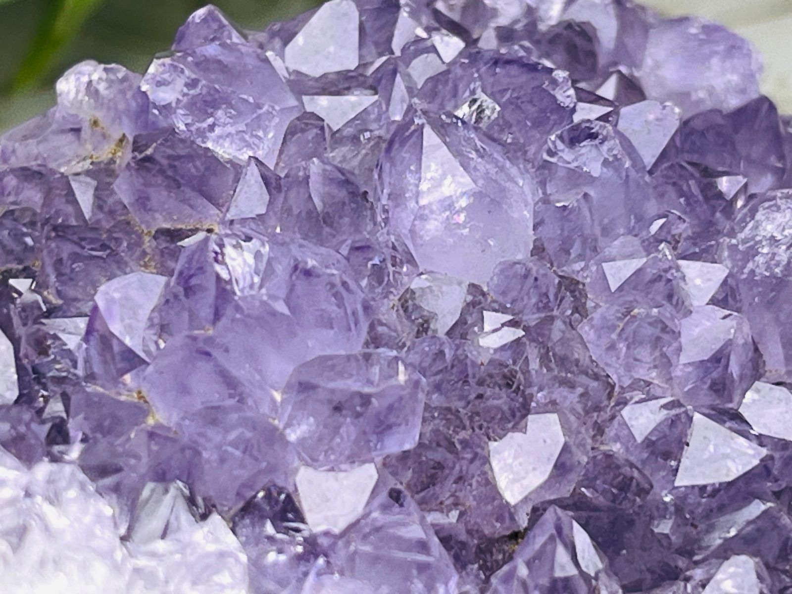 ウルグアイ産 ライラックアメジスト レインボー 紫水晶 クラスター