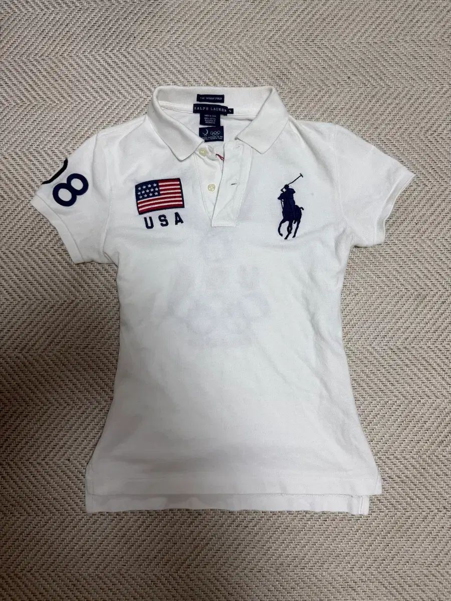 ポロ BIGポニー USA 星条旗 カラーTシャツ S