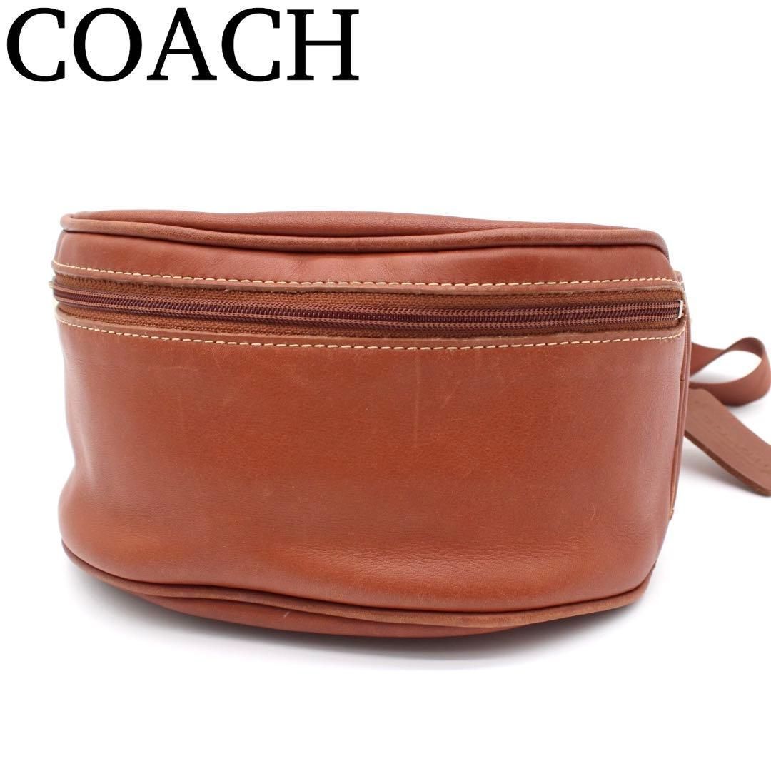 美品】OLD COACH ウエストバッグ ボディバッグ レザー ブラウン - メルカリ