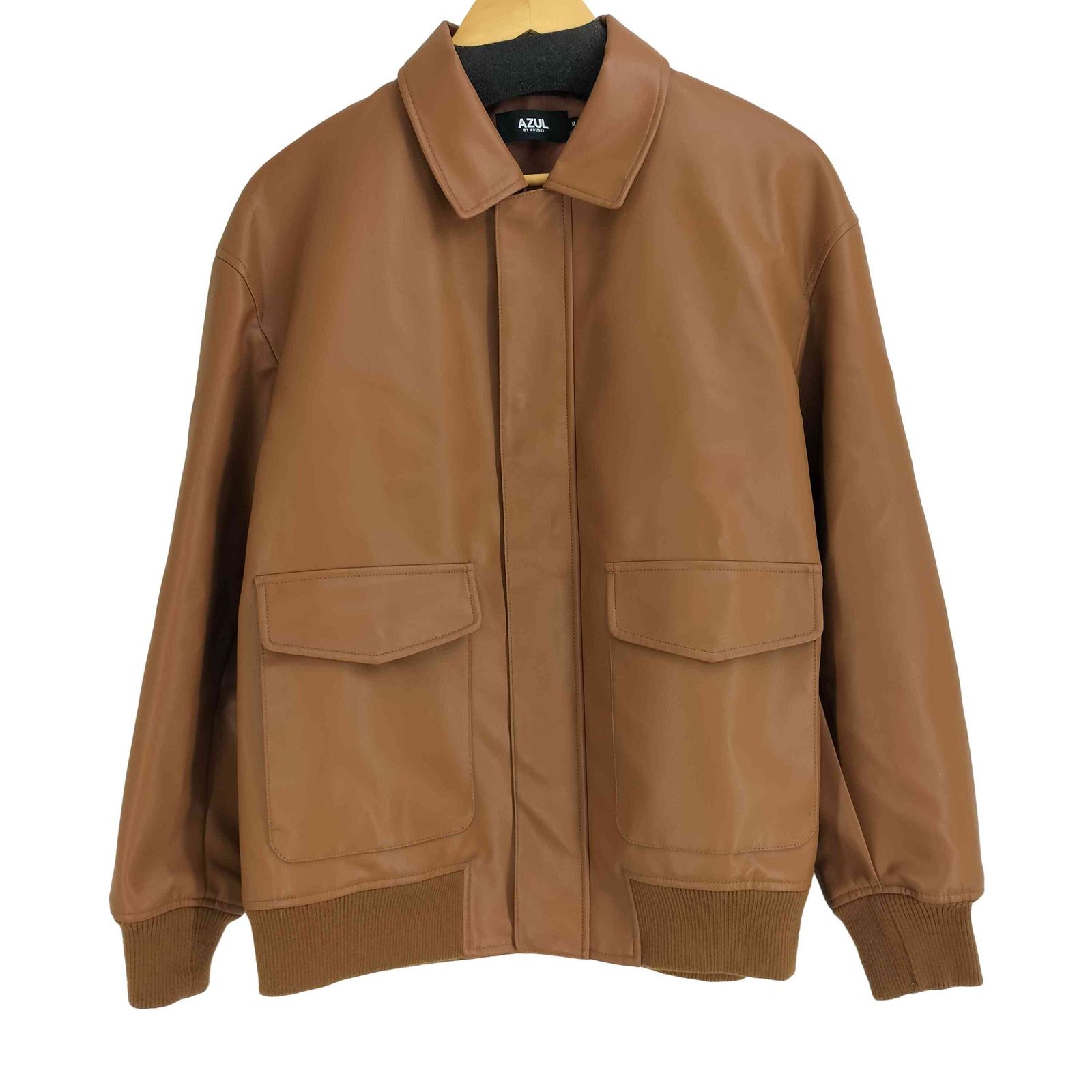 アズールバイマウジー AZUL by moussy FAUX LEATHER A-2 FLIGHT JACKET