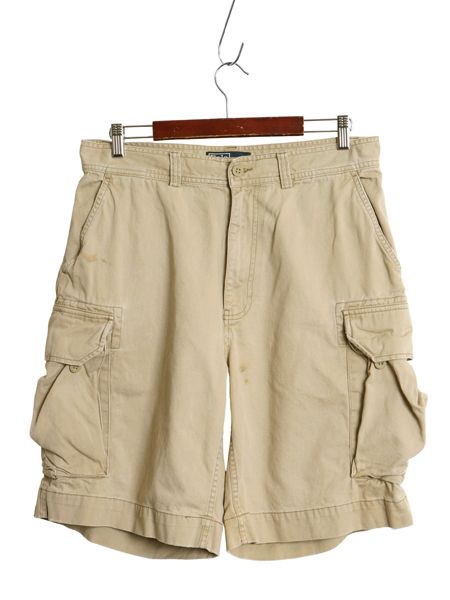 90s ポロ ラルフローレン カーゴ ショーツ メンズ 33 古着 オールド ヴィンテージ 加工 チノ ショートパンツ ミリタリー タイプ M-65 M-51