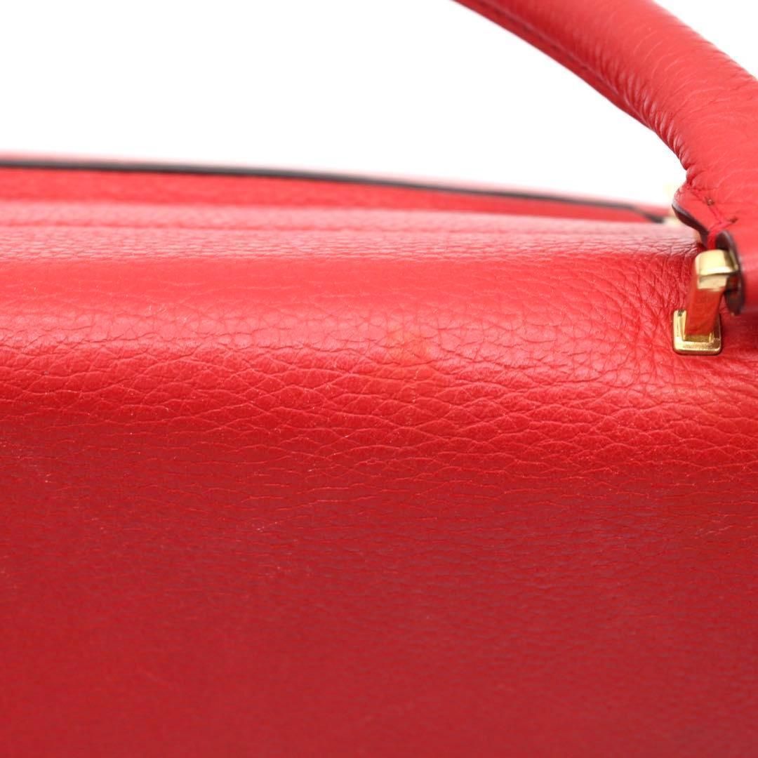 美品】CELINE トラペーズ ハンドバッグ2way ハーフショルダー 赤色