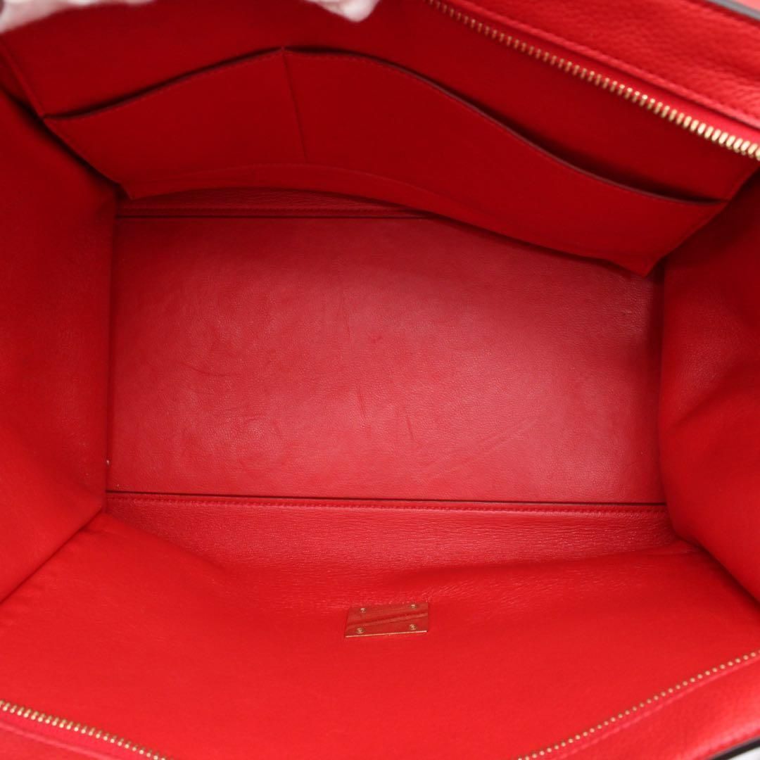 美品】CELINE トラペーズ ハンドバッグ2way ハーフショルダー 赤色