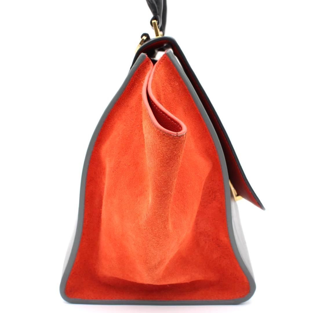 美品】CELINE トラペーズ ハンドバッグ 2way セミショルダー レザー 美品】CELINE トラペーズ ハンドバッグ 2way セミショルダー レザー