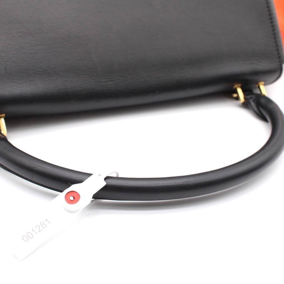 美品】CELINE トラペーズ ハンドバッグ 2way セミショルダー レザー
