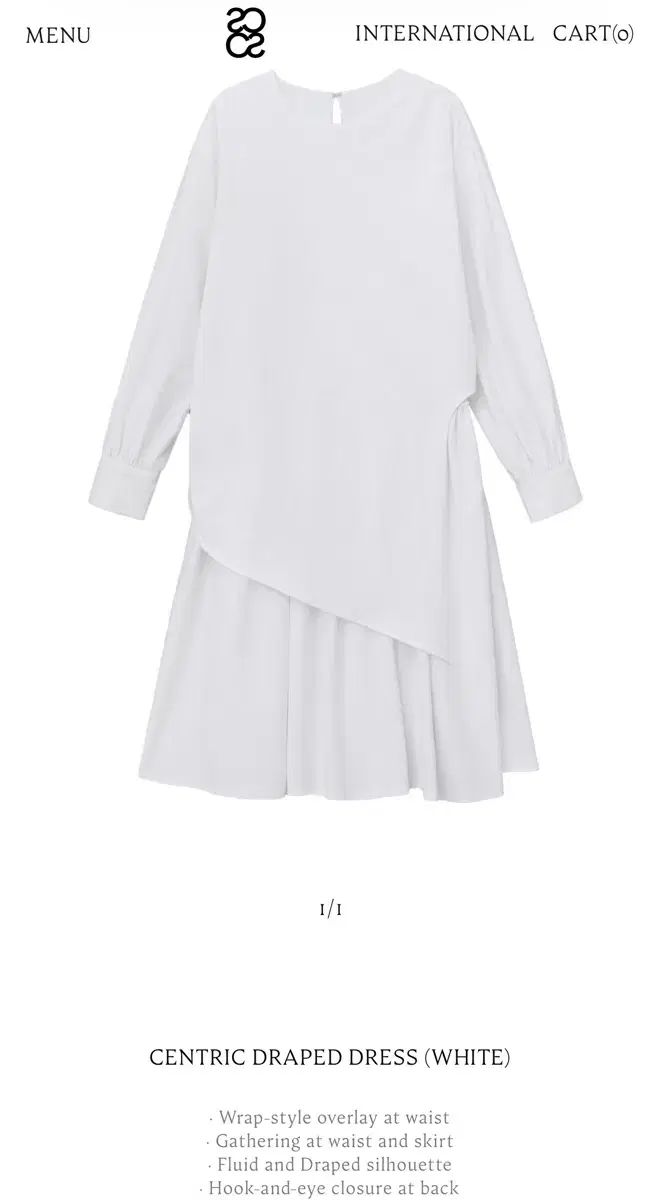 COSMOSS CENTRIC DRAPED DRESS