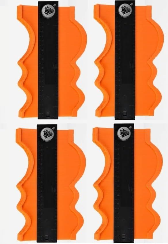 型取りゲージ コンターゲージ セルフロック付き 高精度 曲線定規 輪郭コピー DIY 測定工具 (無限連結型4個 10インチ)ｍａ
