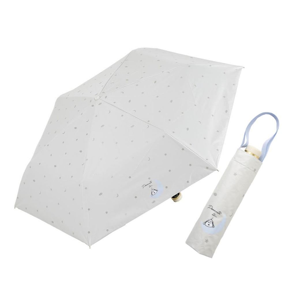 小川(Ogawa) 日傘 折りたたみ傘 レディース 遮熱 遮光 UVカット 99%以上 50cm 手開き スヌーピー/ホワイト UV はっ水 裏面ポリウレタンコーティング 6本骨 トートバッグ型 共袋付き グログランテープ ラメプリント 56226ｍａ