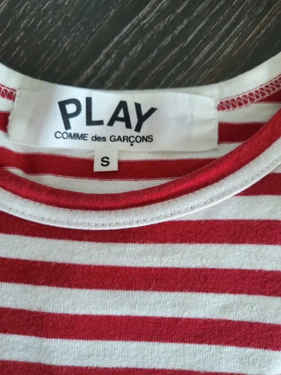 COMME des GARCONS PLAY ストライプ 長袖Tシャツ S - メルカリ