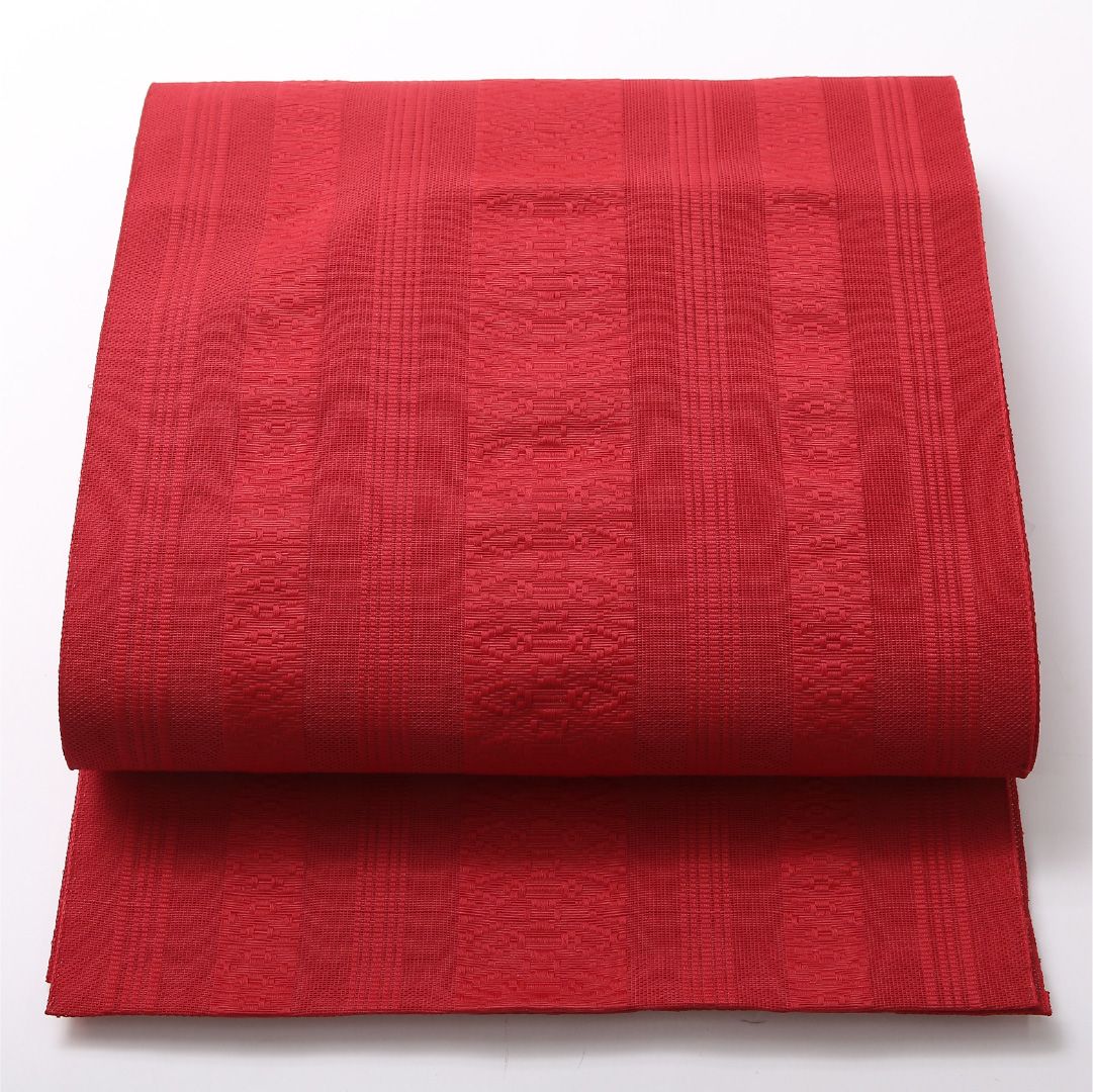 特価！未使用品 八寸名古屋帯 （夏帯） Nランク 帯丈376cm 正絹 全通