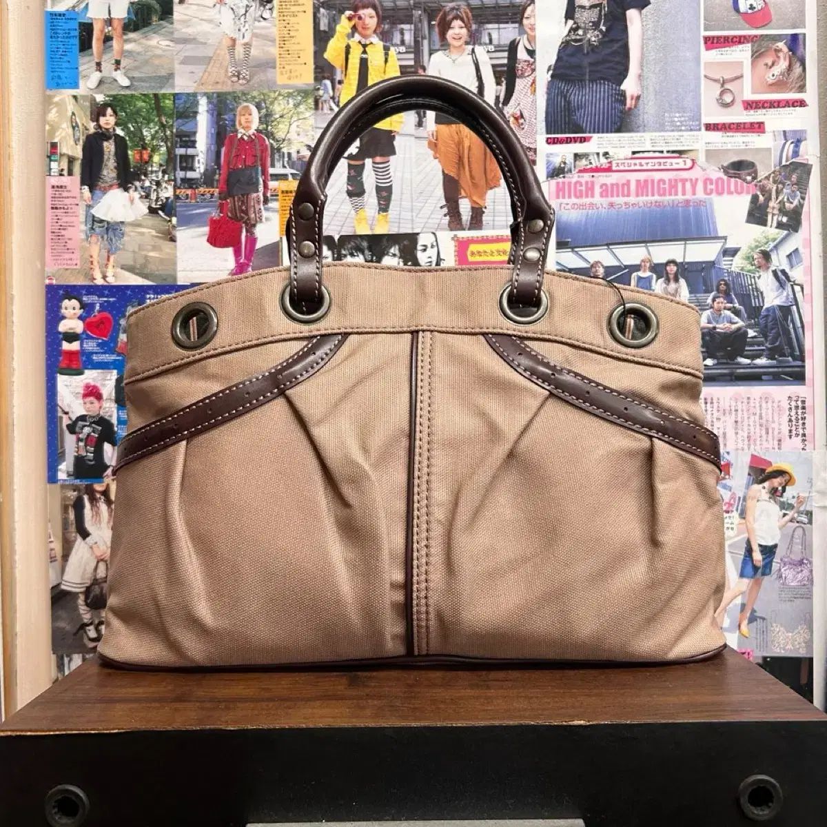 JPN ミシェルクラン エンブロイダリー ミニ ドットバッグ