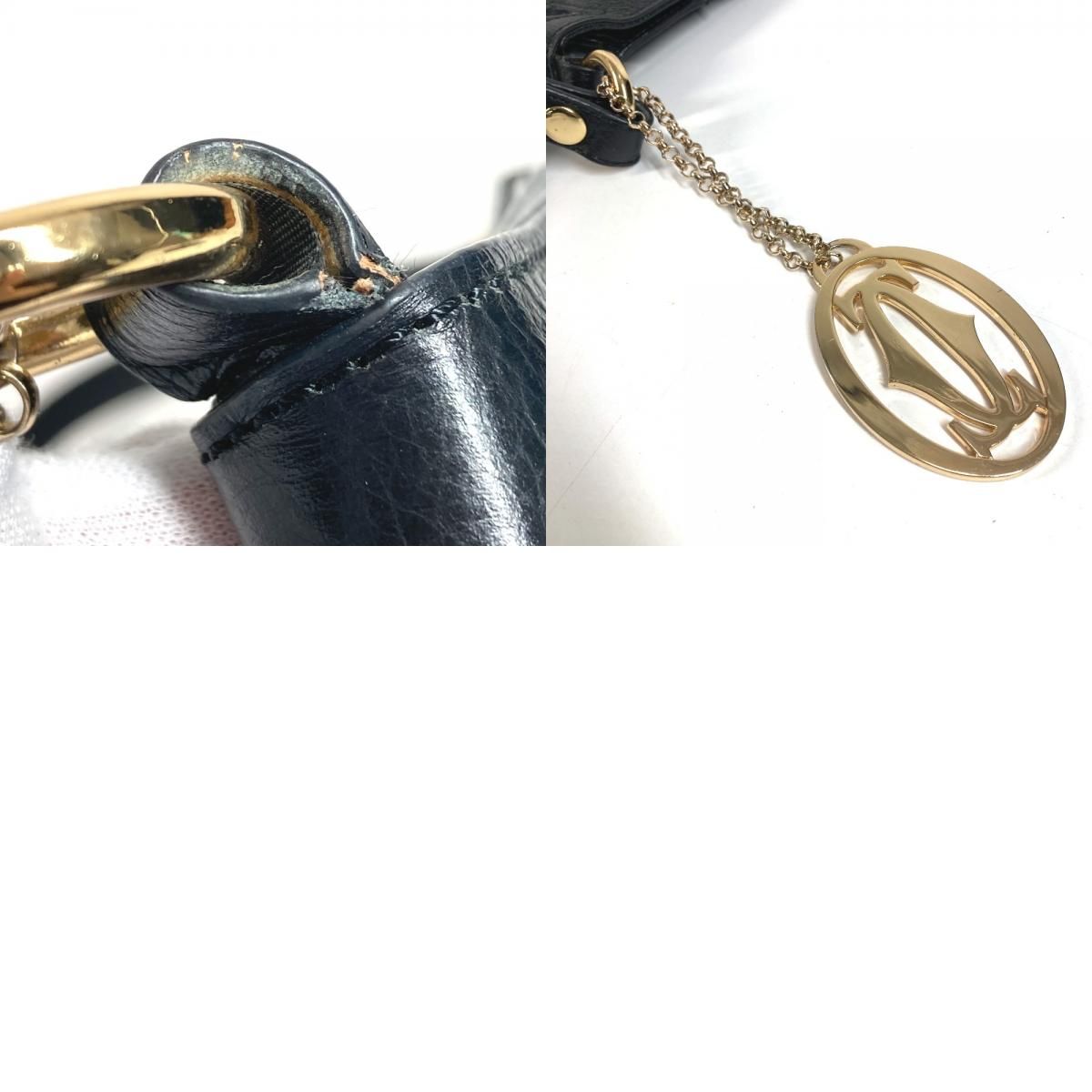 CARTIER カルティエ ショルダーバッグ マルチェロ ロゴ レザー 