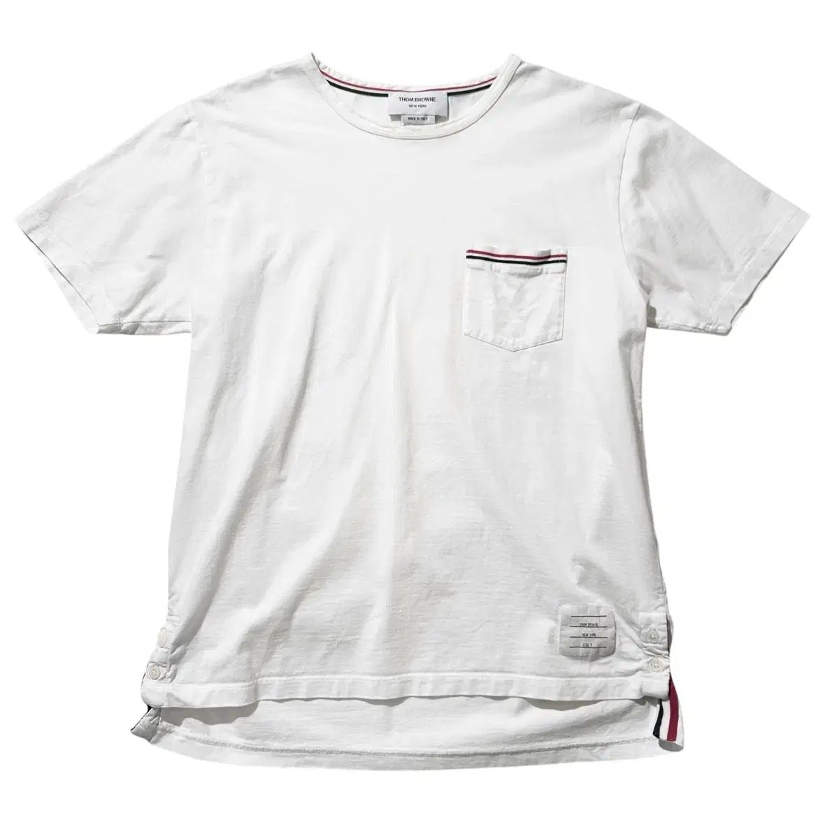 トム・ブラウン 3本線 ポケット 半袖 Tシャツ