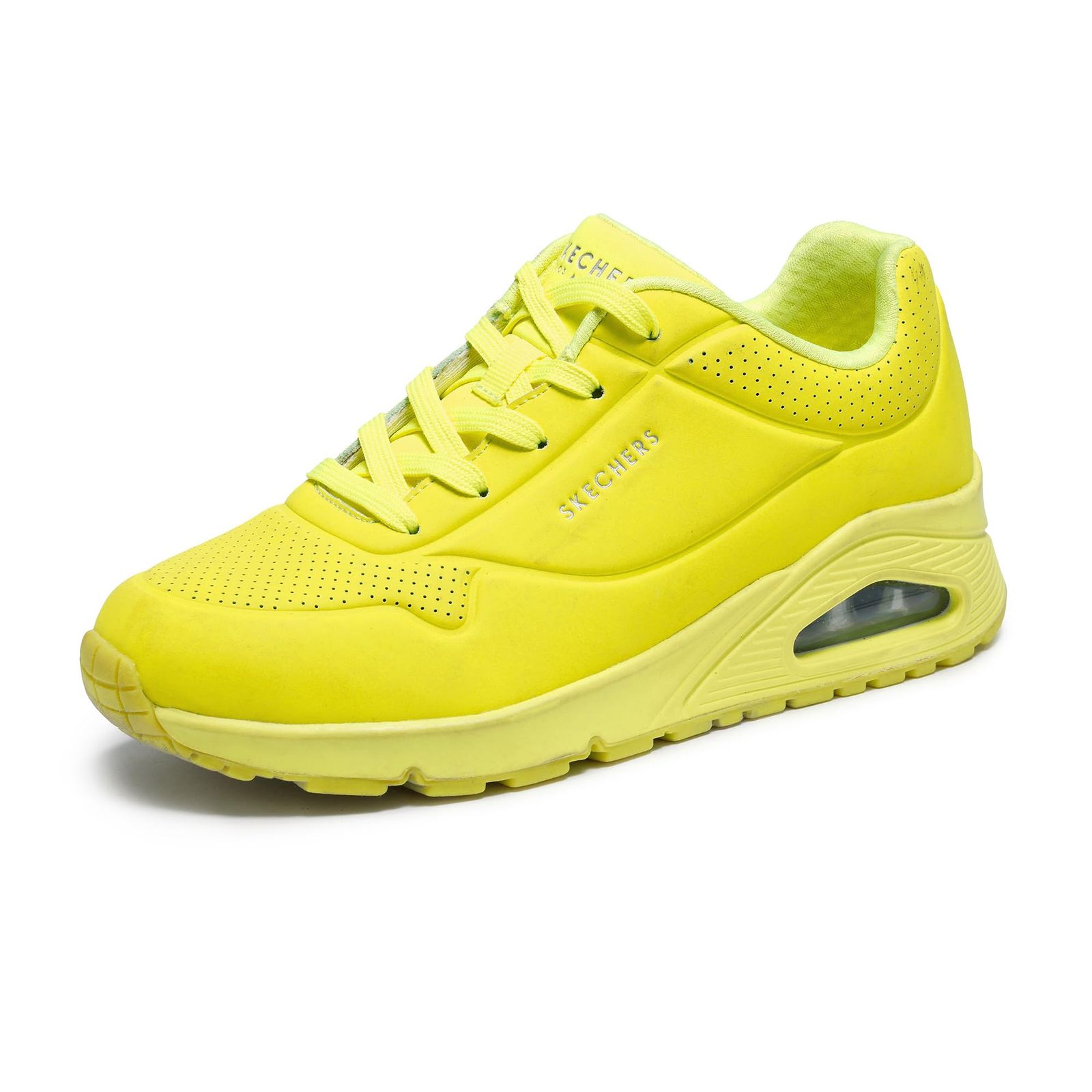 新品 Skechers womens Skecher Street Women's Uno - Night Shades Sneaker Neon Yellow 7.5 US