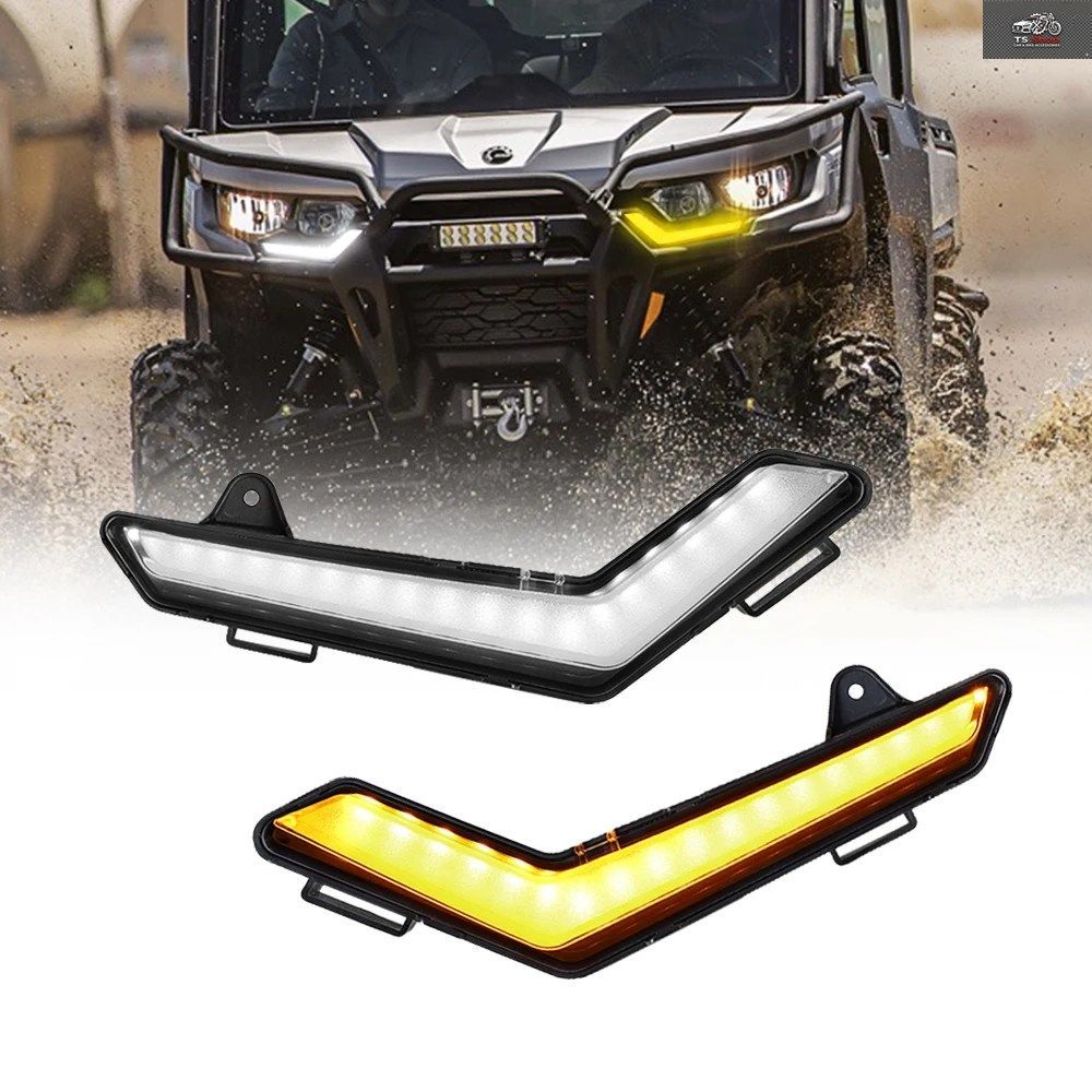 ATV用LEDウインカーライト、フロントDRLウインカーライト、CAN-AM DEFENDER 2020+、DEFENDER MAX 2020+、COMMANDER 2021