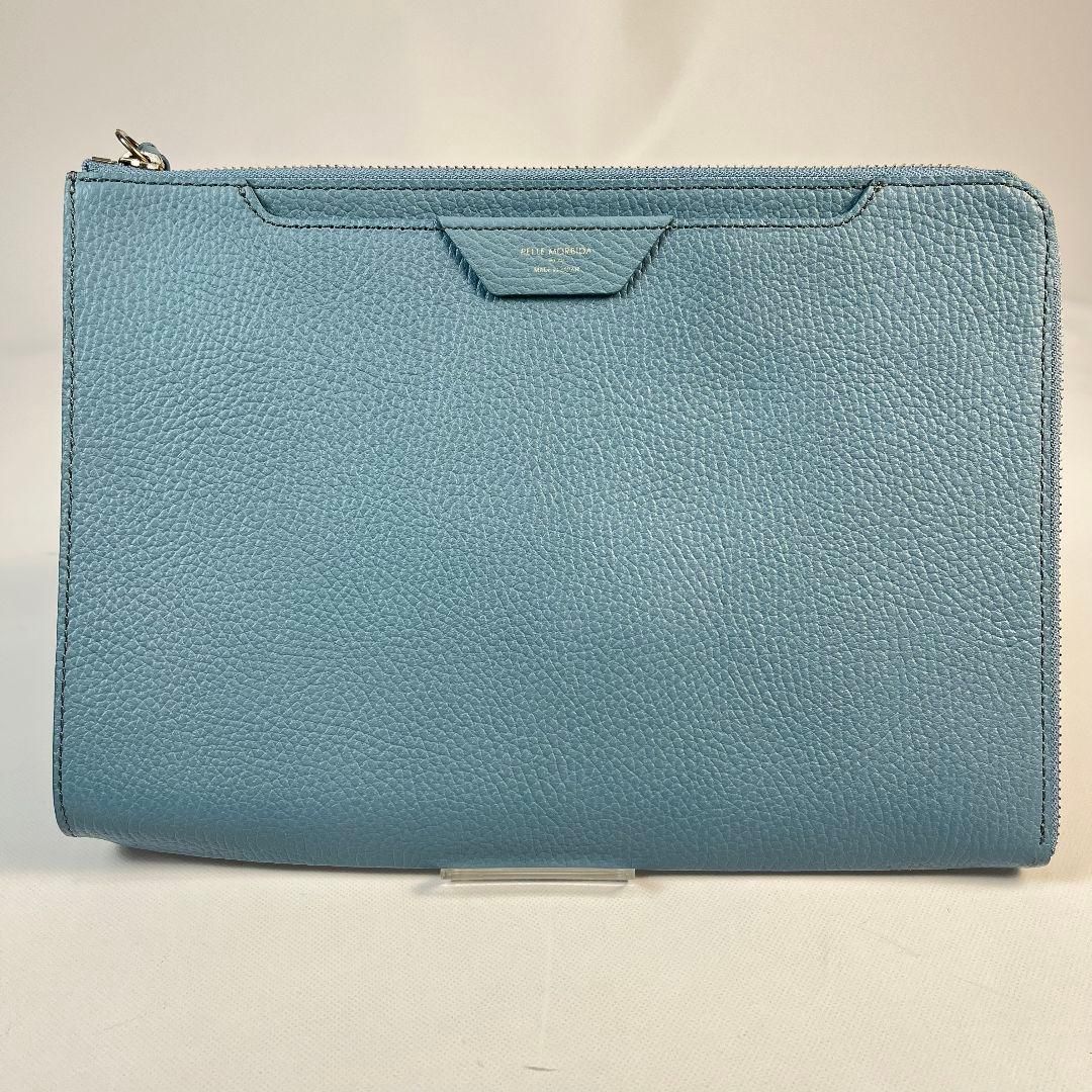 美品　ペッレモルビダ　キャピターノ　クラッチバッグ　レザー　ライトブルー