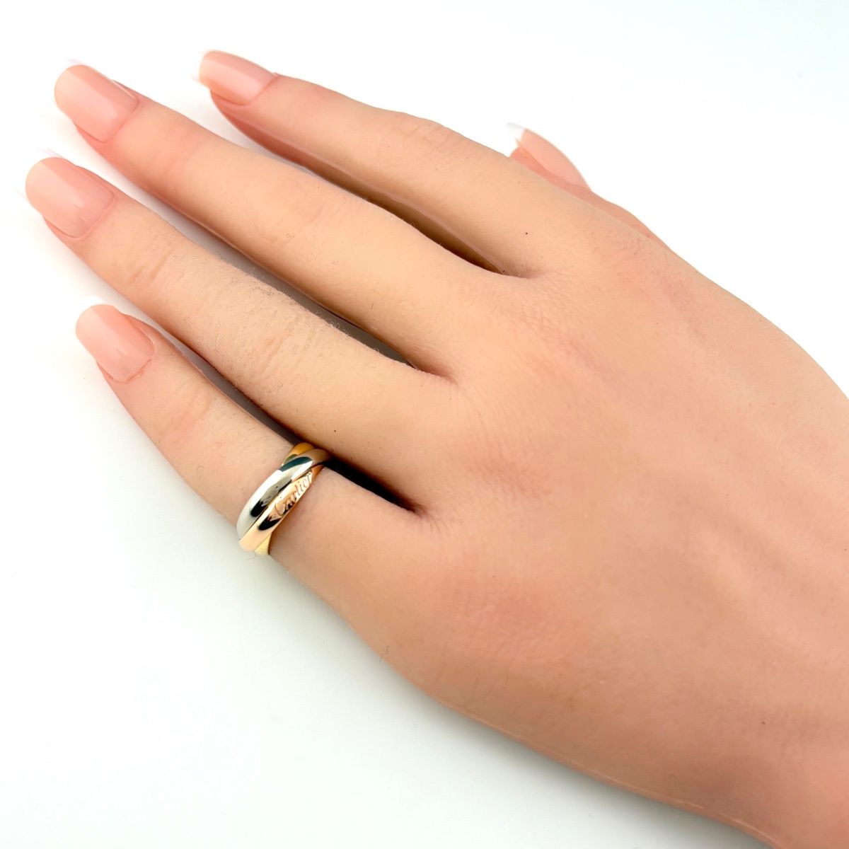 マ*ン様 141 正規品 カルティエ トリニティリング スリーカラーゴールド カルティエ CARTIER トリニティ リング YG イエローゴールド 指輪