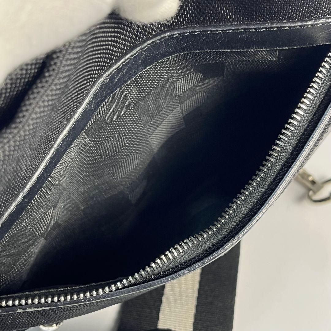 美品 BALLY バリー ショルダーバッグ ナイロン レザー ブラック - メルカリ