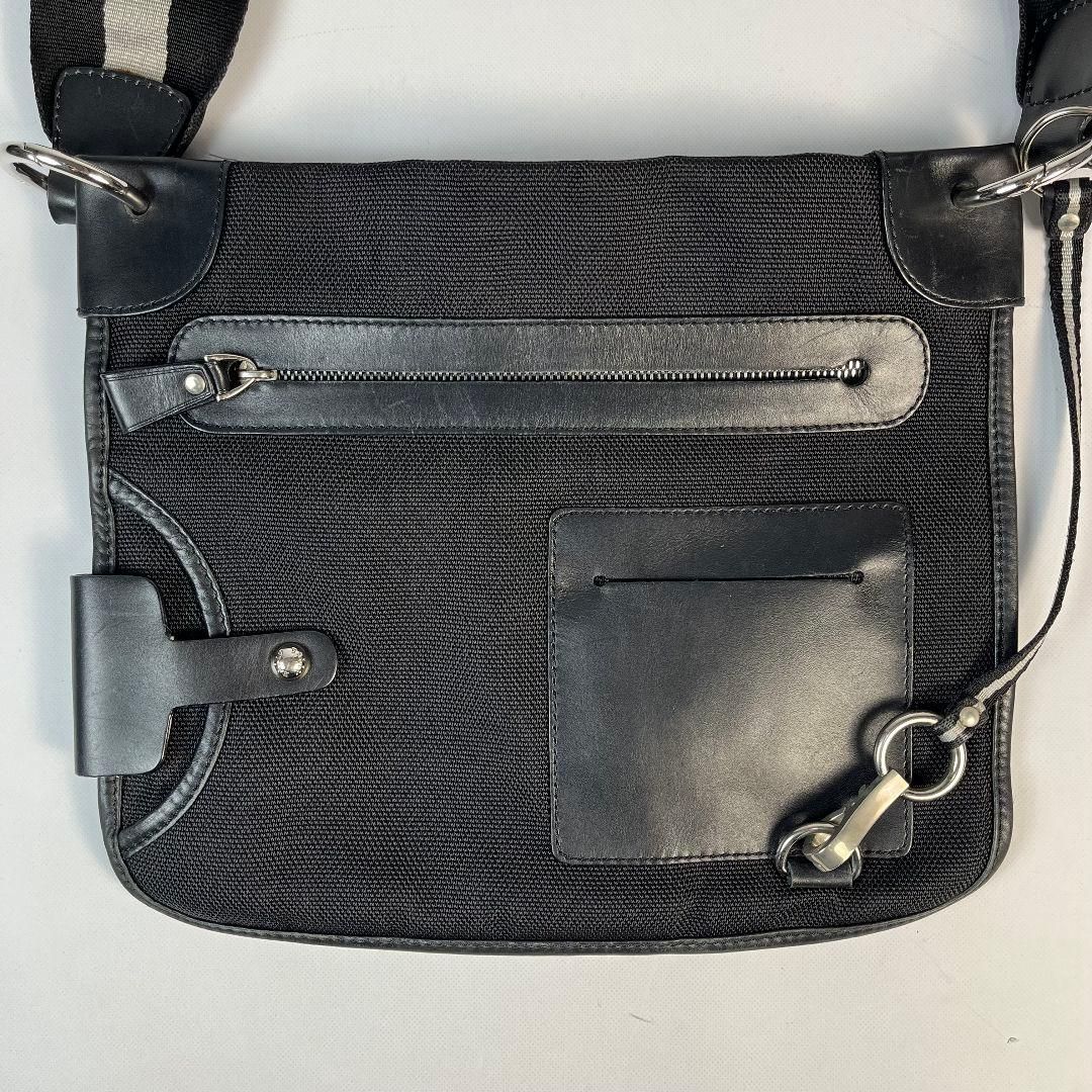 美品　BALLY バリー　ショルダーバッグ 　ナイロン　レザー　ブラック