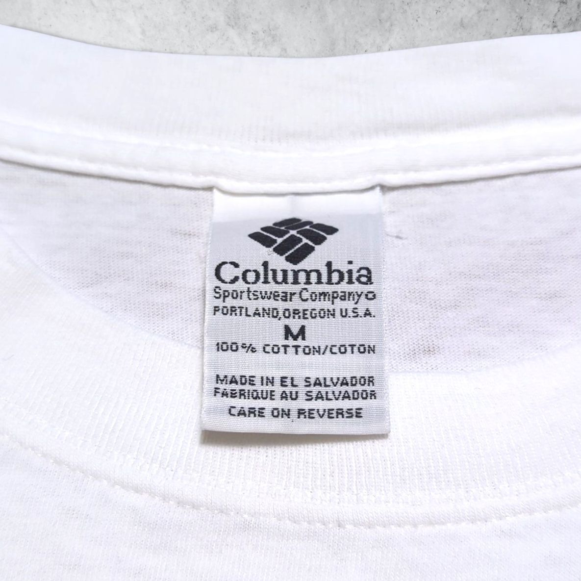 コロンビア Columbia フォト 写真 カヤック 90s 00s Tシャツ 旧タグ 旧ロゴ アウトドア エルサルバドル製 半袖 白 ホワイト