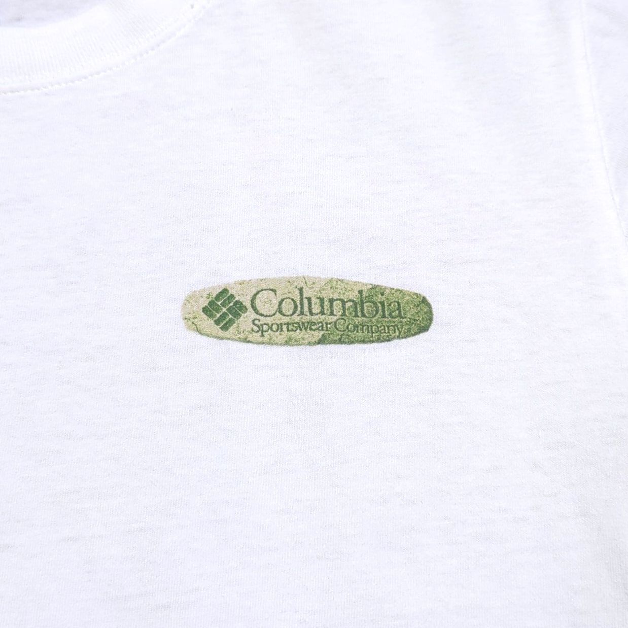コロンビア Columbia フォト 写真 カヤック 90s 00s Tシャツ 旧タグ 旧ロゴ アウトドア エルサルバドル製 半袖 白 ホワイト