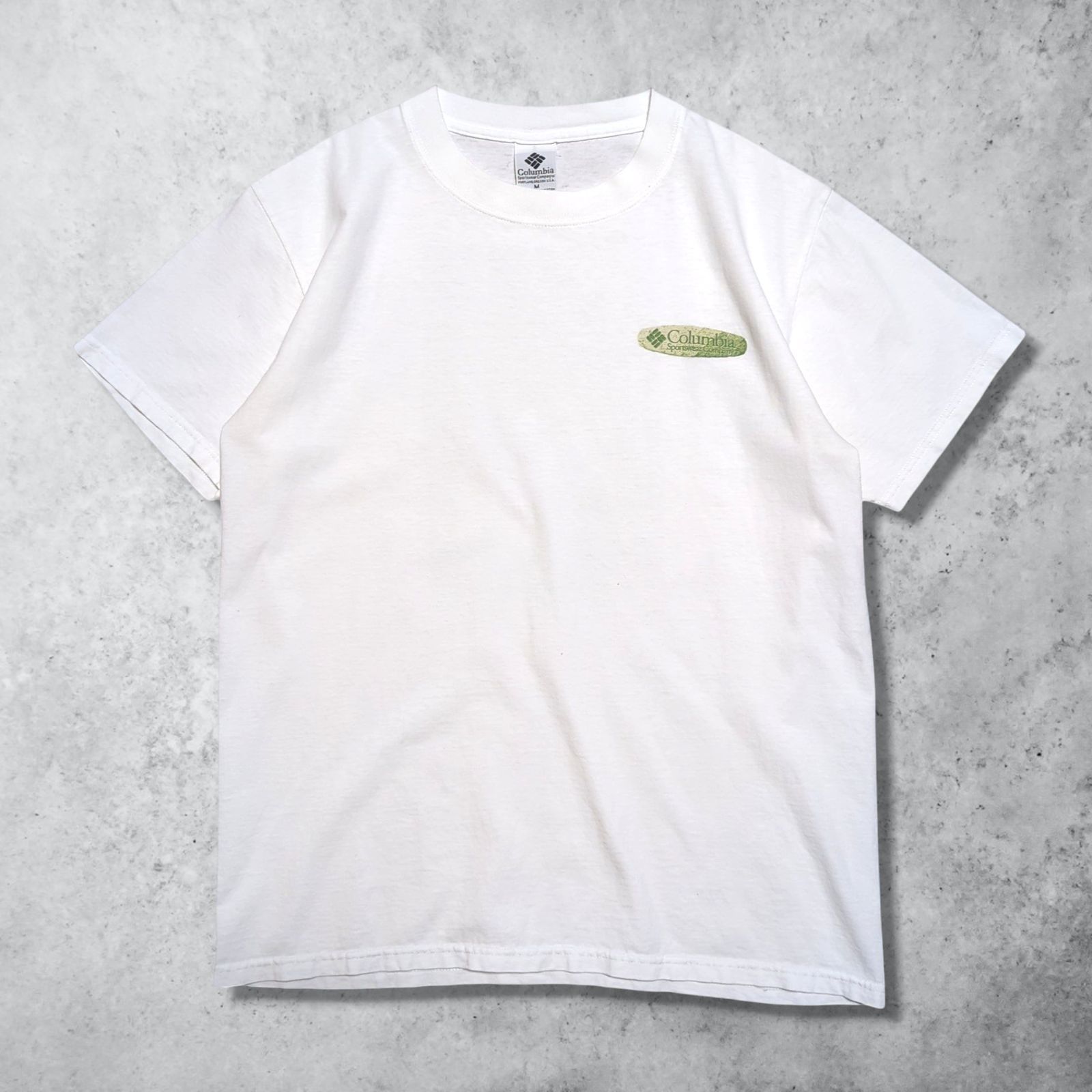 コロンビア Columbia フォト 写真 カヤック 90s 00s Tシャツ 旧タグ 旧ロゴ アウトドア エルサルバドル製 半袖 白 ホワイト