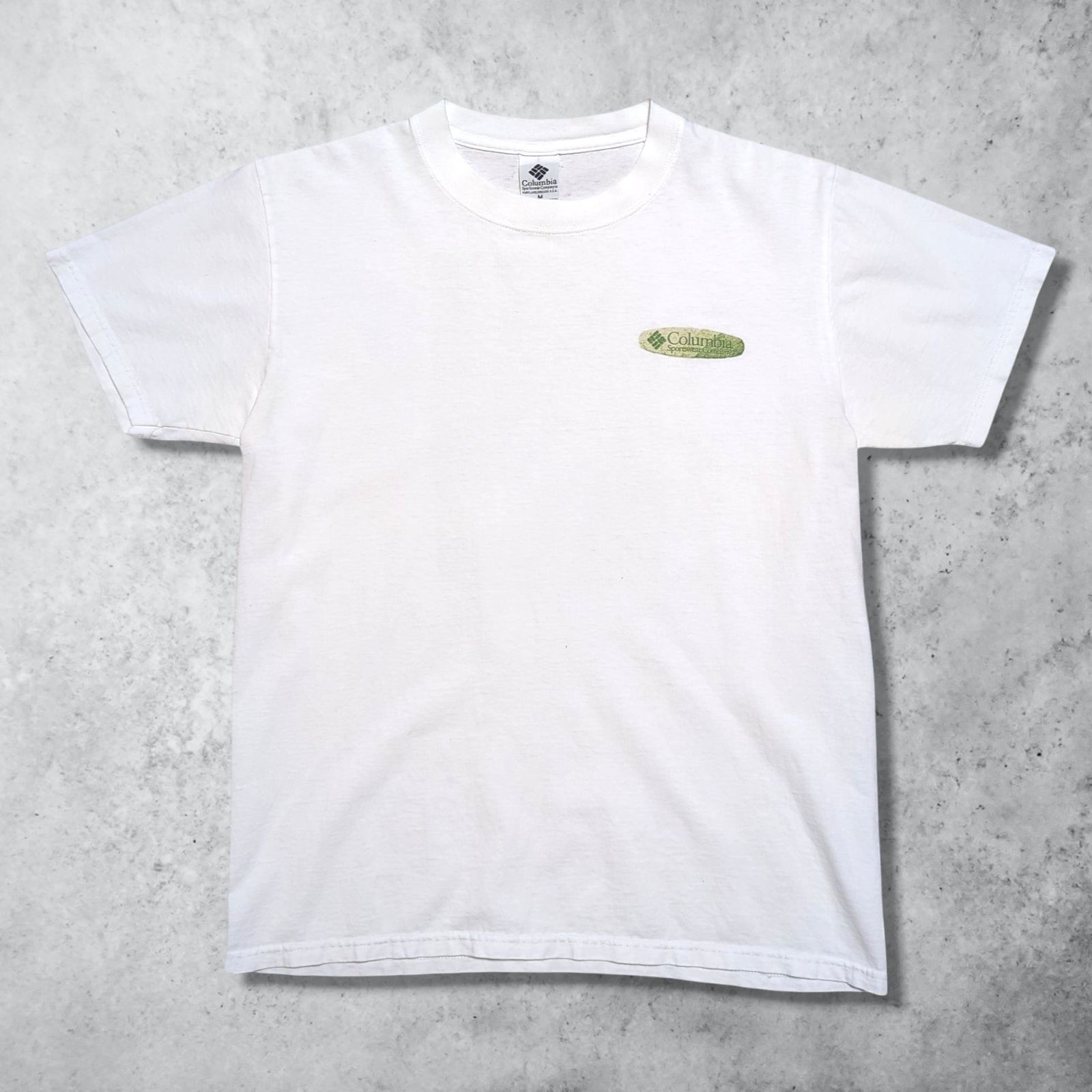コロンビア Columbia フォト 写真 カヤック 90s 00s Tシャツ 旧タグ 旧ロゴ アウトドア エルサルバドル製 半袖 白 ホワイト