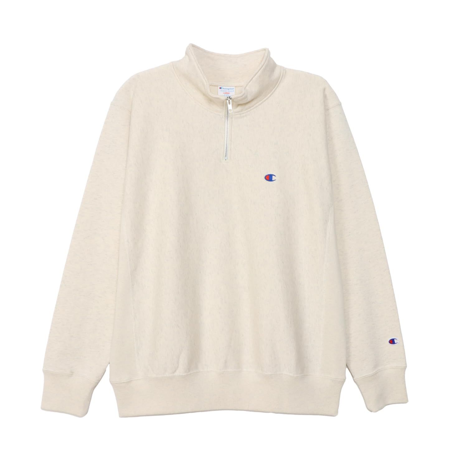 新品 スウェット 長袖 丸首 綿100% 10oz 裏毛 刺繍 Relax Fit ワンポイントロゴ リバースウィーブ(R) ハーフジップスウェットシャツ REVERSE WEAVE(R) C3-Z005-810-M