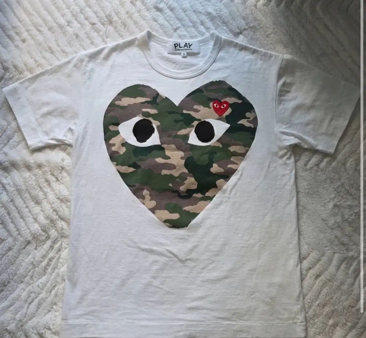 コム・デ・ギャルソン カモフラージュ ハート 半袖Tシャツ L