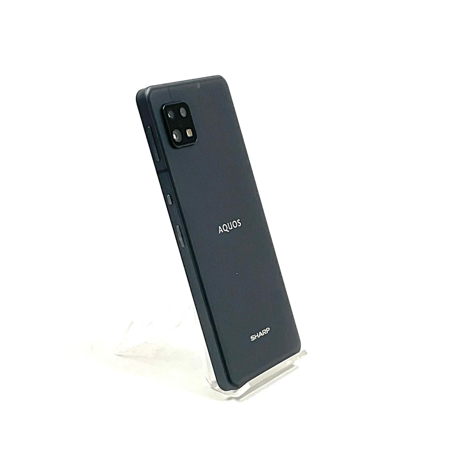 【最速発送】SHARP AQUOS sense6 128GB ブラック mineo SH-M19 白ロム【難有】