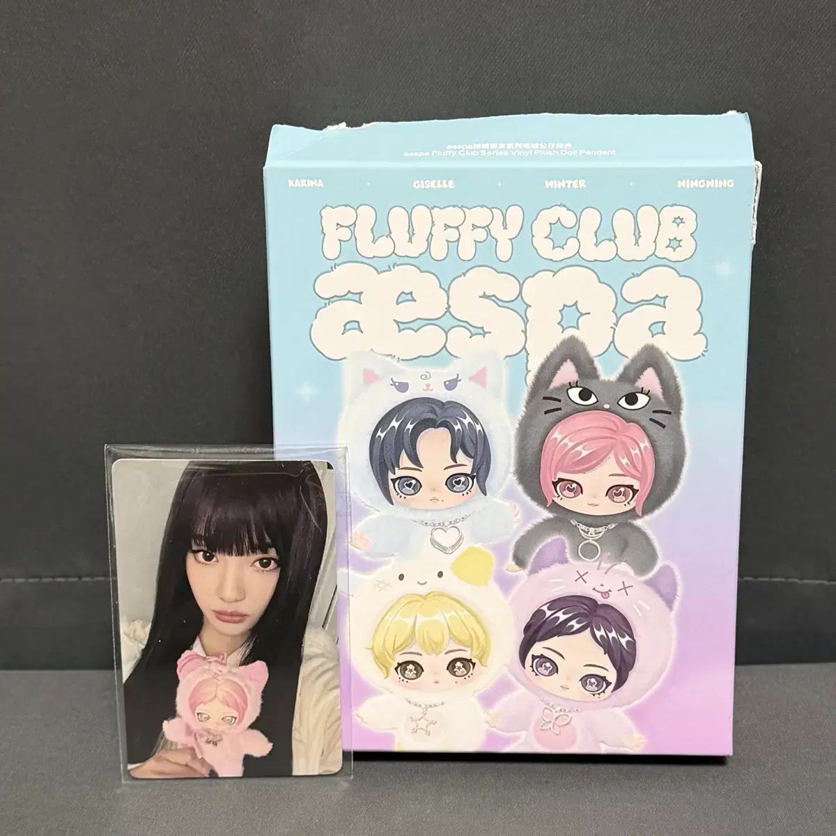 正規品 aespa（エスパ）ぬいぐるみ キーホルダー + 携帯 ストラップ